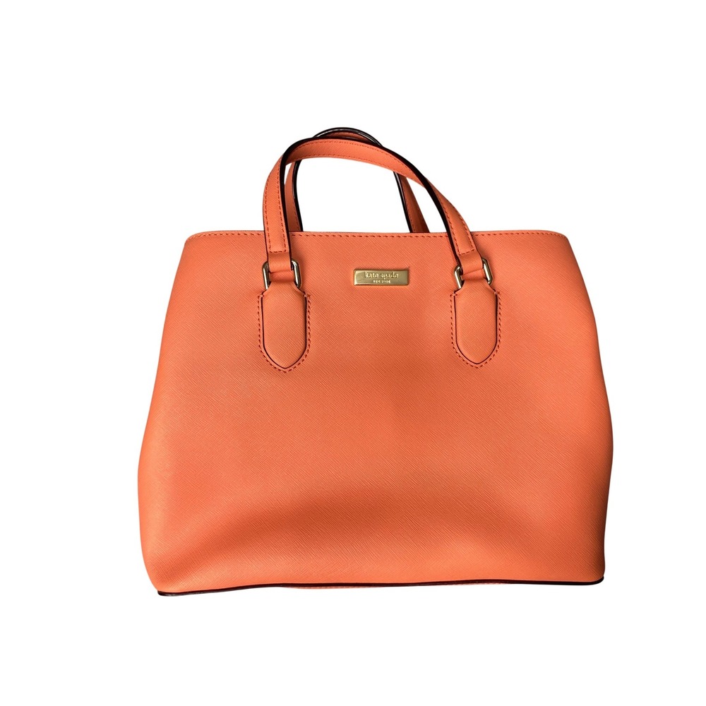 Kate Spade New York Cedar Street Jensen Saffiano Leather Tote Bag Coral Orange